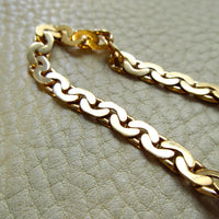 Exquisite 1940 Swedish Vintage Virola Link Bracelet 18k Gold – 7.5 Inch Length