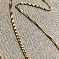 Forever curb link necklace - Excellent long length 27.75 inch length - Vintage Italian 18k gold chain