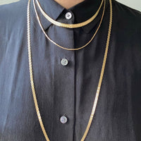 1982 Swedish Lacey 18k Gold I-link necklace - 31.5 inch length
