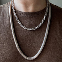 1976 Birmingham Sterling Silver Spiral Link Necklace - 19.75 inch length