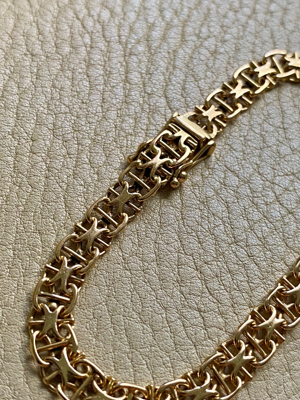 1962 Star link with bars - Bracelet in 18k gold - 7.25 inch length