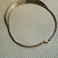 Italian 1950s/60s era Sterling Silver Cleopatra Collar Necklace - 16.2 inch length