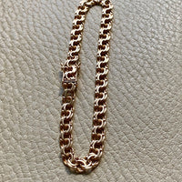 Vintage 1963 Double link solid 18k gold bracelet - 7.7 inch length