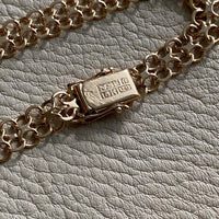Solid 18k gold silky x-link bracelet, vintage 1970 Swedish