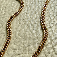Signed Vintage Tight Curb Link Necklace 18k Gold – 18.5 Inch Length
