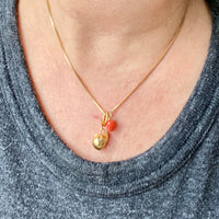 Vintage box link gold chain necklace - 16.5 inches of 18k gold