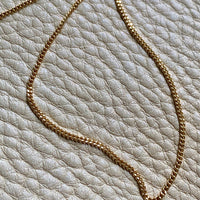 Italian vintage 18k gold curb link necklace by Balestra - 21 inch length