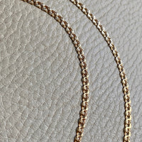 Vintage Graduated double link chain necklace in solid 18k Gold! 16.5 inch length
