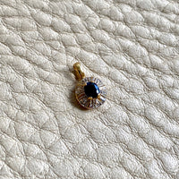 Vintage 18k gold with sapphire and diamond pendant or charm