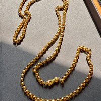 WOW WOW WOW! 1834 Antique Long Length Rolo Link Necklace 22k Gold - 54.3 inch length
