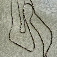 REDUCED! Antique Longuard Oval Belcher Chain in Pale Yellow 7k gold - 20 inch necklace length