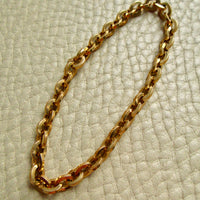 1950s era Italian Vintage 18k Gold Hollow-form Oval Link Bracelet – 7.6 Inch Length