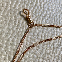 Swedish Antique Longuard Chain as Double Length Necklace in 18k gold - 21 inch length