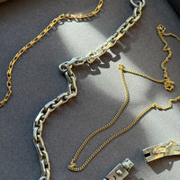 1960-1973 Robert Valentin Olsen - Chunky Silver Biker Link Bracelet with Toggle Clasp - 8.6 inch length