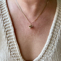 Scandinavian Vintage Pressed Curb Link 18k Gold Necklace - 17.5 inch length