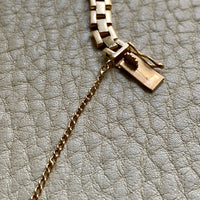 1949 Slinky 18k Gold Brick Link Bracelet - 7.5 inch length