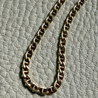 1960s era 18k Gold Vintage Mariner Link Chain Necklace - 20 inch length
