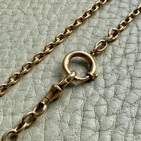 Antique Swedish 18k Gold Oval Link Watch Chain Necklace – 17.25 Inch Length