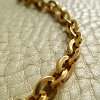 1950s era Italian Vintage 18k Gold Hollow-form Oval Link Bracelet – 7.6 Inch Length