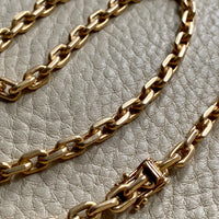 AMAZING 18k gold biker link necklace! - made in Köping, Sweden - 17 inch length