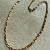 GOLD CHONK! 63g, 5mm width, Vintage Biker Link Necklace - Solid 14k gold- 23.7 inch length