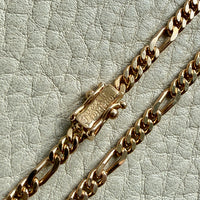 1986 Figaro Curb Link Variation Long Necklace in 18k Gold - 27.7 inch length