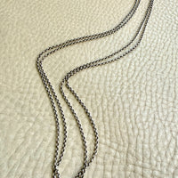 Antique Double Rolo Link Necklace with Barrel Clasp - 18.8 inch length