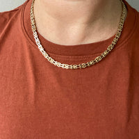 Rare and Exceptional! 14k Danish Gold link necklace - 18.5 inch length