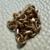 SOLID CHUNK!! 18k Gold Biker Chain Bracelet - By Classic Italian Maker Balestra - 8 inch length