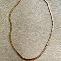 18k yellow gold vintage italian fringe link necklace 17 inch length