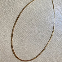 Vintage 18k gold pressed curb link necklace - 17.7 inch length