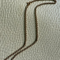Vintage 9k Gold Rolo Link Chain Necklace - 18.8 inch length