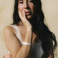 Swedish Vintage Textured Hinged Bangle in Silver- 7 inch interior circumference