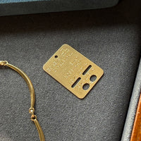 1979 Swedish Vintage Gold ID Tag Pendant 18k Gold - 0.9 inch