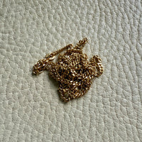 Danish Vintage 14k Gold Curb Link Chain Necklace - Excellent long length 23.75 inch length