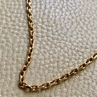 Vintage Danish Chunky Biker Link Chain Necklace in 14k Gold - 18.9 Inch length