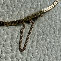 EXCELLENT! Vintage Swedish 18k Gold Tight Curb Bracelet with Safety Chain - 7 inch length