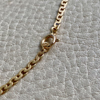 Early to Mid 20th Century era 18k gold Virola Link Necklace - Graduated width - 18.9 inch length