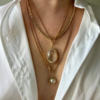 1960s era 18k Gold Vintage Mariner Link Chain Necklace - 20 inch length