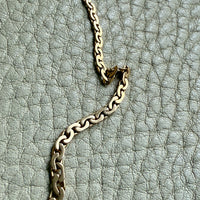 Vintage 18k gold Virola Link Necklace - Graduated width - 17.4 inch length