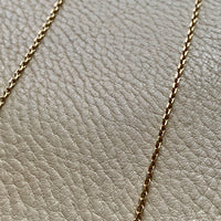 14k Gold Vintage Skinny Biker Link Chain Necklace - 23.1 inch length