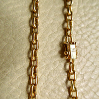 Chunky Vintage Danish 14k Gold Biker Chain Necklace – 23 Inch Length