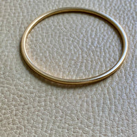 Vintage Scandinavian 14k solid gold bangle 1967-1973 - 8 inch interior circumference