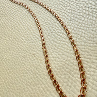 1959 Vintage Signed 18k Gold Tulip Link Chain Necklace – 16.5 Inch Length