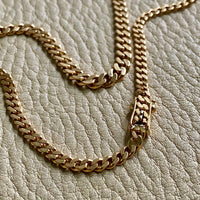 1968 Swedish Vintage Graduated curb necklace in 18k gold - 17.7 inch length
