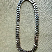 158 gram Vintage Colombian Solid Silver Curb Link Chain Necklace – 18 Inch Length