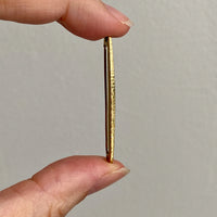 Midcentury era 14k gold safety pin brooch or chain extender - 1.75 inch length