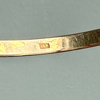 Vintage 18k Gold Circular Solid Bangle Bracelet – 8.6 Inch Interior Circumference