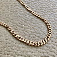 18k gold graduated curb link necklace, vintage from Sweden 1950s