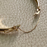 Immaculate! 1994 Finnish vintage 14k gold hinged bangle bracelet